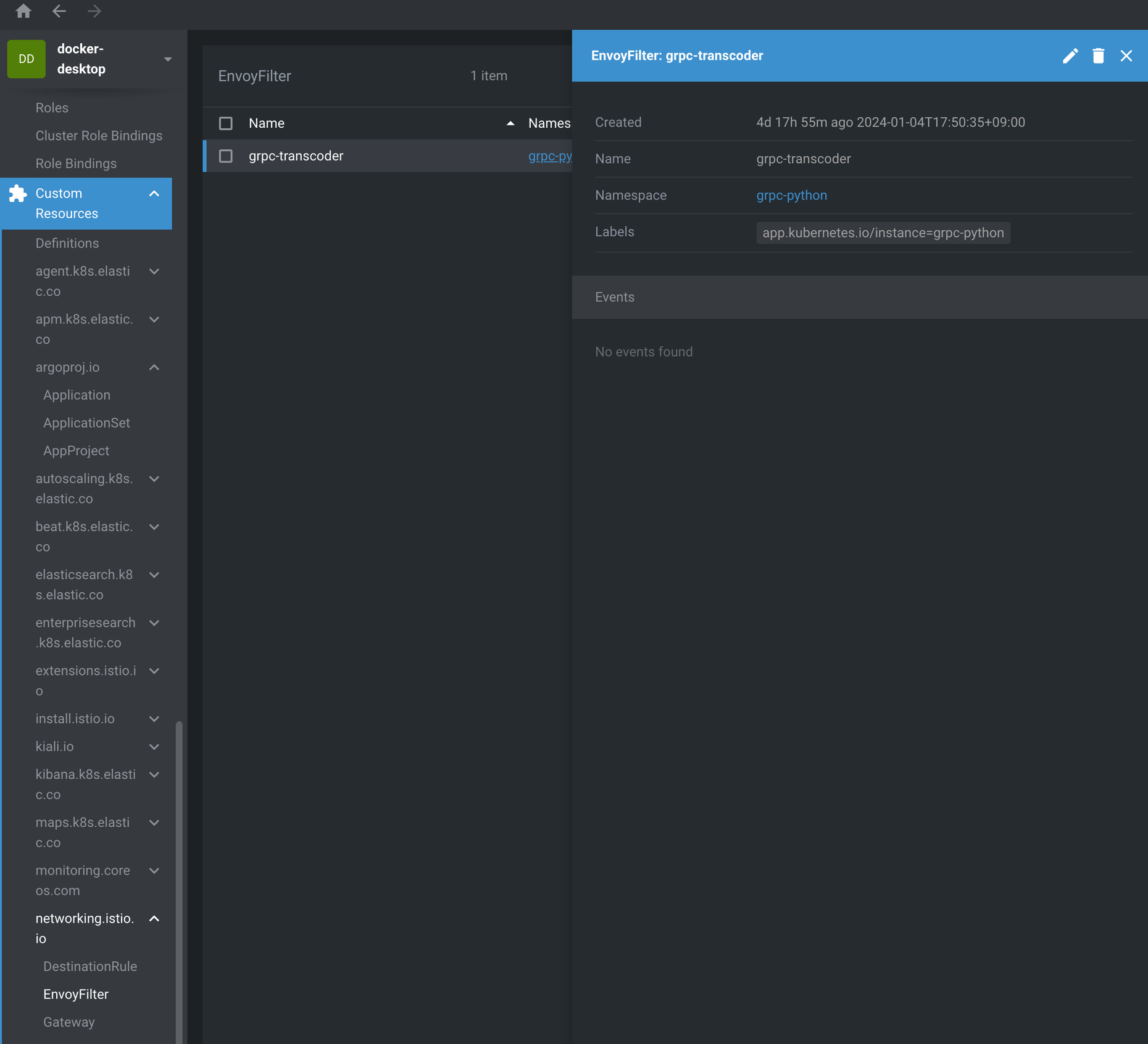 gRPC transcoder in Istio 테스트