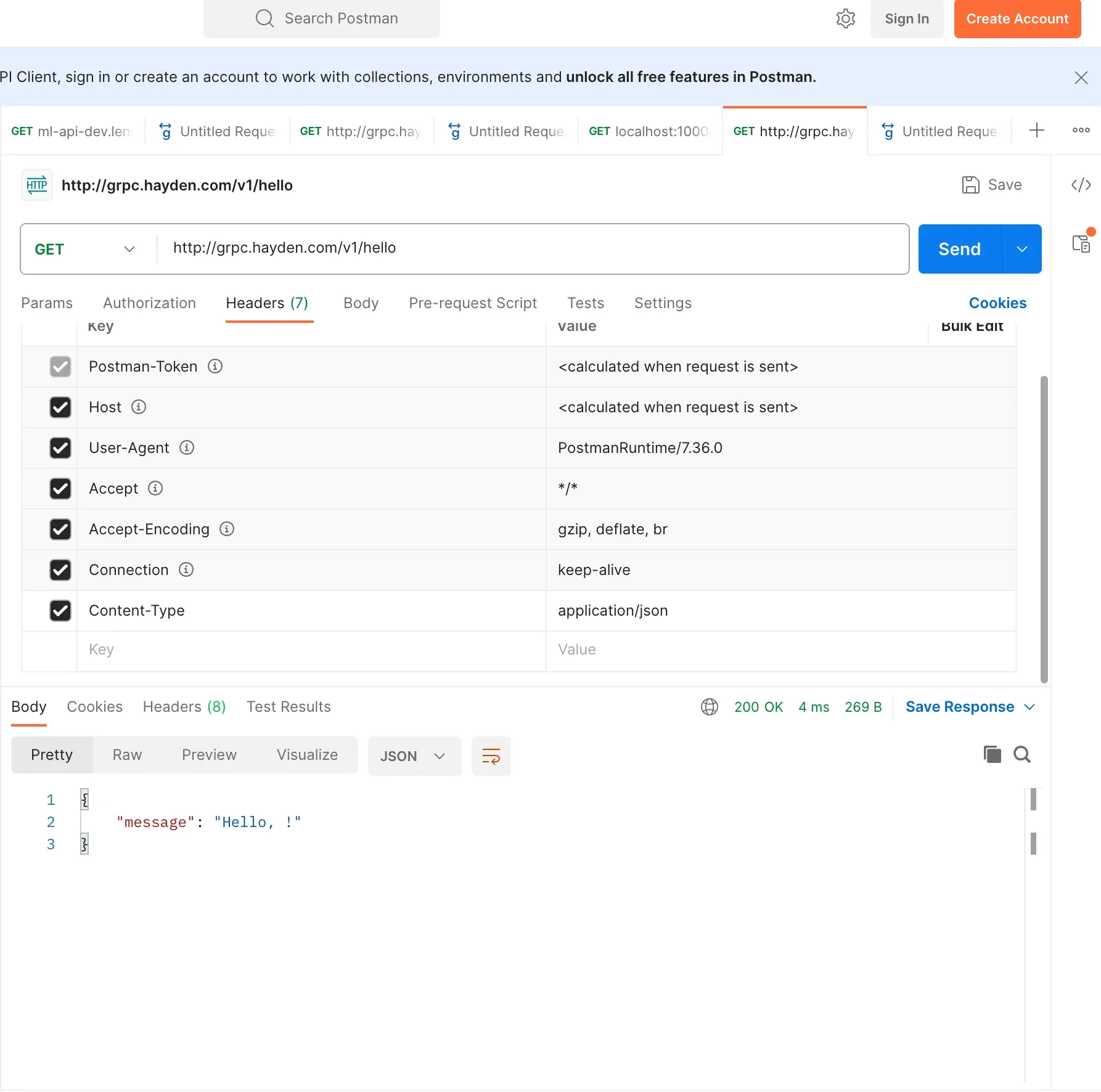 gRPC transcoder in Istio 테스트