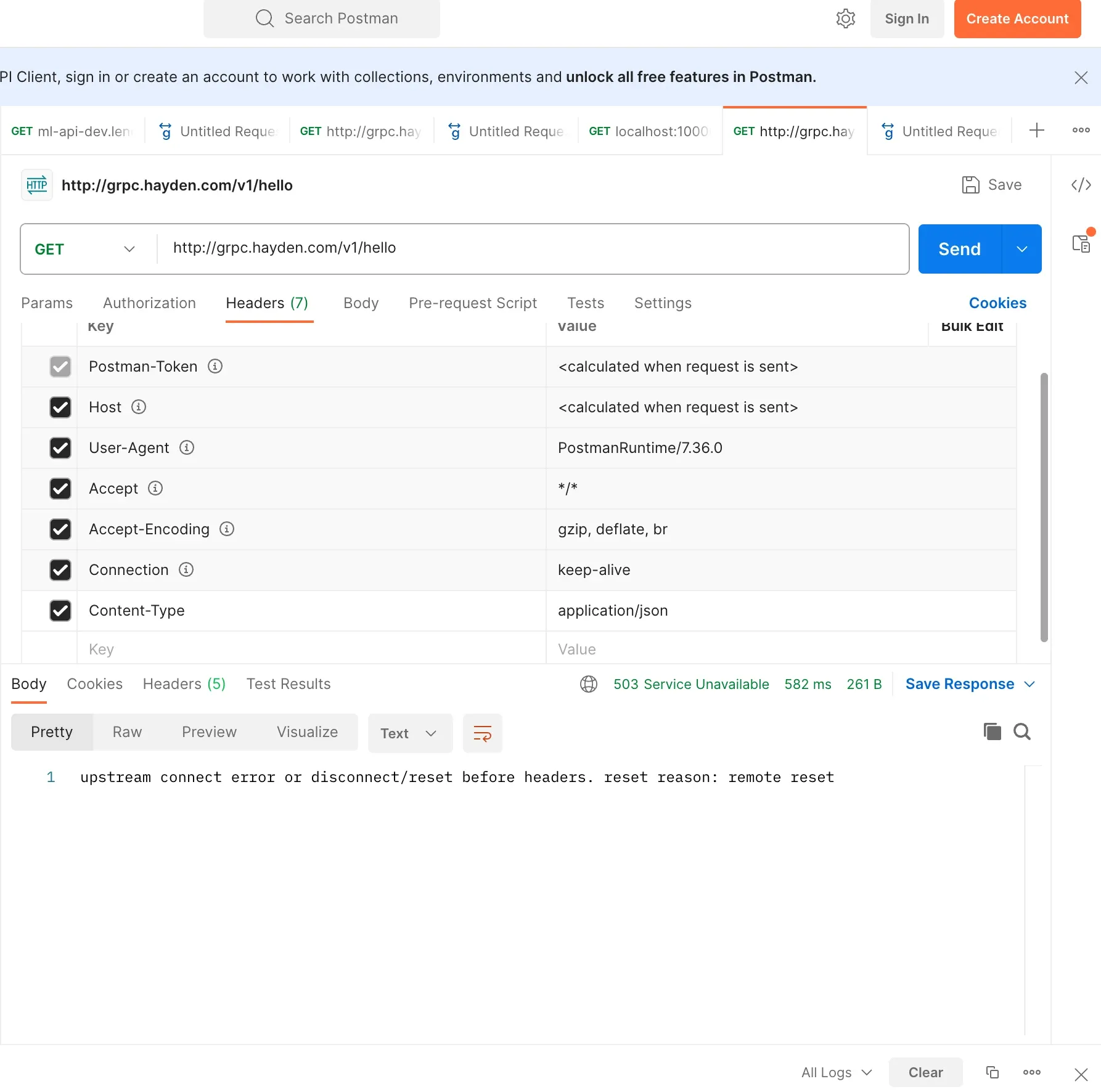 gRPC transcoder in Istio 테스트